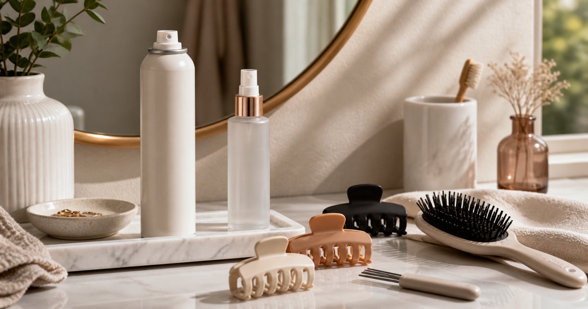 Dry Shampoo, Hair Clips, and Brush Care for Busy Mornings
