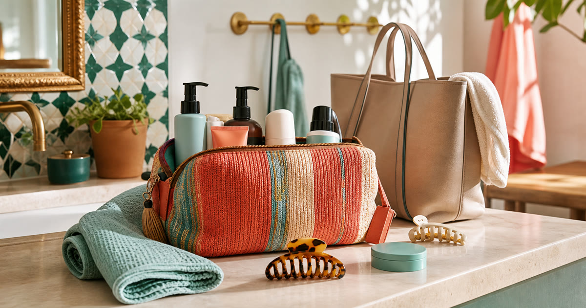 The Gym-to-Office Shower Pouch for Body Wash, Deodorant, and Hair Reset