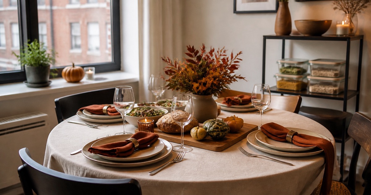 The Thanksgiving Table Edit for a Small Dining Space
