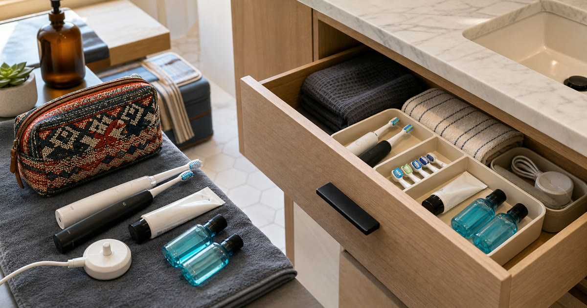 The Travel Oral Care Drawer for Cleaner Packing
